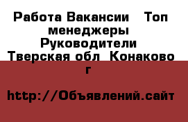 Работа Вакансии - Топ-менеджеры, Руководители. Тверская обл.,Конаково г.